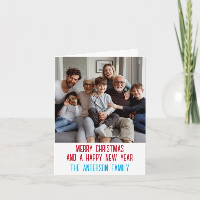 Cartes Pour Fêtes Annuelles Créez votre propre photo de famille (Devant)