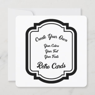 Cartes Pour Fêtes Annuelles Créez votre propre plan de style rétro noir