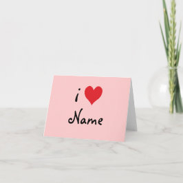 Cartes Pour Fêtes Annuelles Créez votre propre Valentin personnalisé "I Love"