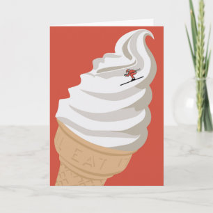 Cartes Pour Fêtes Annuelles Crème de glace Père Noël