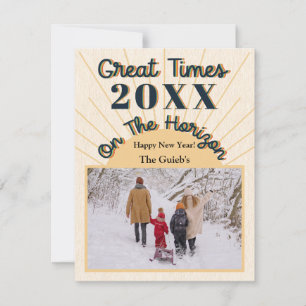Cartes Pour Fêtes Annuelles Crème design pour la fête Horizon du Nouvel An