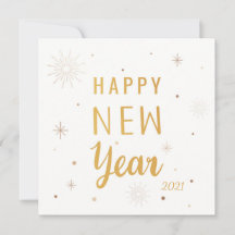 Crème et Or Bonne Année 2021