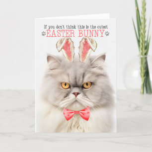 Cartes Pour Fêtes Annuelles Crème Perse Chat Cutest Bunny Bunny Kitty Puns