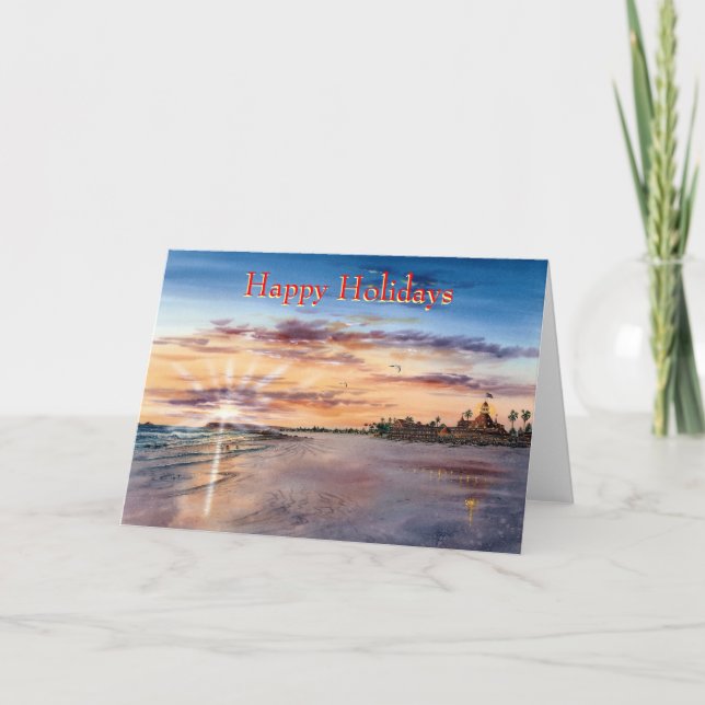 CARTES POUR FÊTES ANNUELLES CRÉPUSCULE DE CORONADO (Devant)