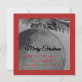 Cartes Pour Fêtes Annuelles Crimson Ornament Christmas – Elegant Holiday Card