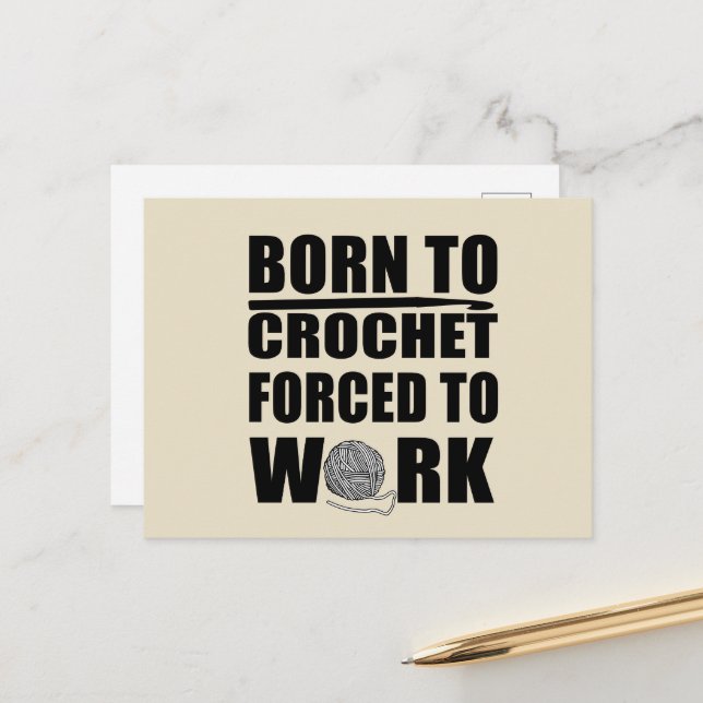 Cartes Pour Fêtes Annuelles crocheters cadeau drôle crochet devis (Devant/Arrière en situation)
