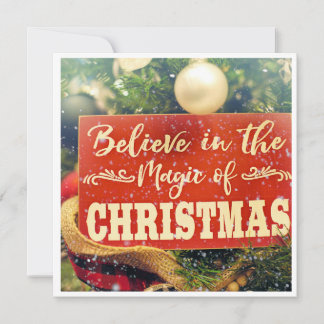 Cartes Pour Fêtes Annuelles Croire à la magie de la signature de Noël