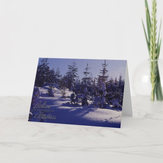 Cartes Pour Fêtes Annuelles Croire à la magie de Noël (Devant)