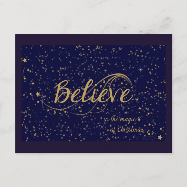 Cartes Pour Fêtes Annuelles Croire à la magie de Noël (Devant)
