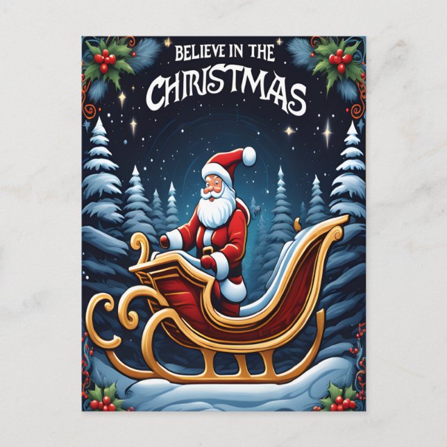 Cartes Pour Fêtes Annuelles Croire à la magie de Noël (Devant)
