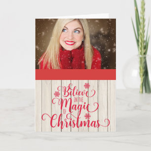 Cartes Pour Fêtes Annuelles Croire à la magie de Noël Photo Noël