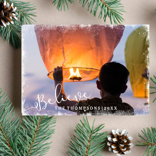 Cartes Pour Fêtes Annuelles Croire en Noël Rustique neige photo