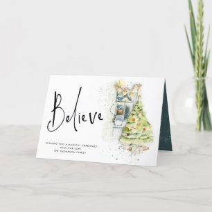 Cartes Pour Fêtes Annuelles Croire Enfant Fenêtre Noël Soir magique