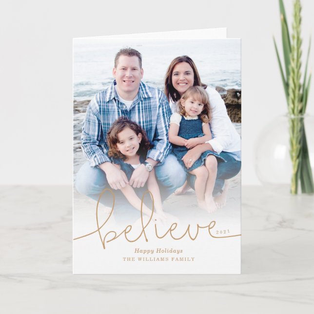 Cartes Pour Fêtes Annuelles Croire photo de vacances (Devant)