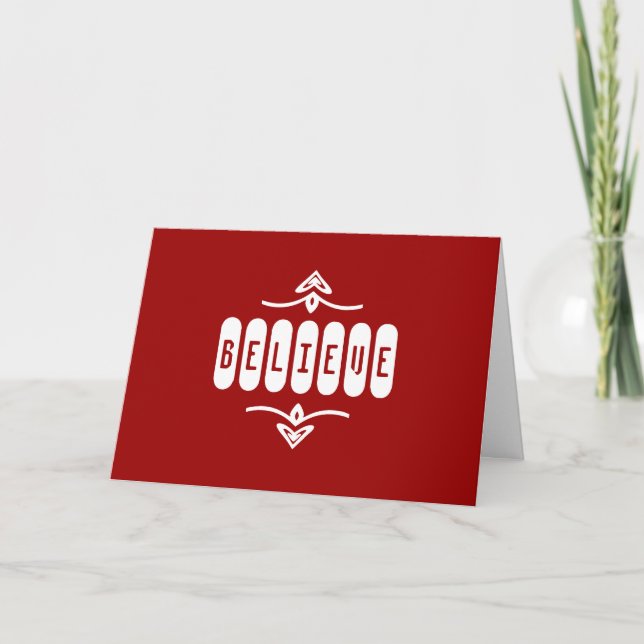 Cartes Pour Fêtes Annuelles Croire - Rouge (Devant)