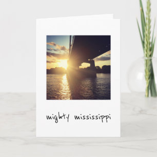 Cartes Pour Fêtes Annuelles croisière au coucher du soleil sur le fleuve missi