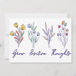Cartes Pour Fêtes Annuelles Croissance des pensées positives Fleur sauvage Flo
