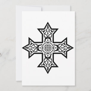 Cartes Pour Fêtes Annuelles Croix copte 