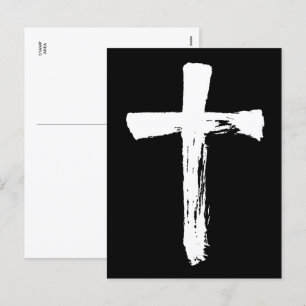 Cartes Pour Fêtes Annuelles Croix de brosse moderne - Crucifix religieux chrét