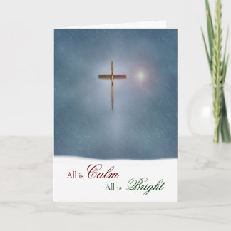 Cartes Pour Fêtes Annuelles Croix de l'église et étoile