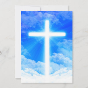 Cartes Pour Fêtes Annuelles Croix de Lumière Jésus Christ Chrétien personnalis
