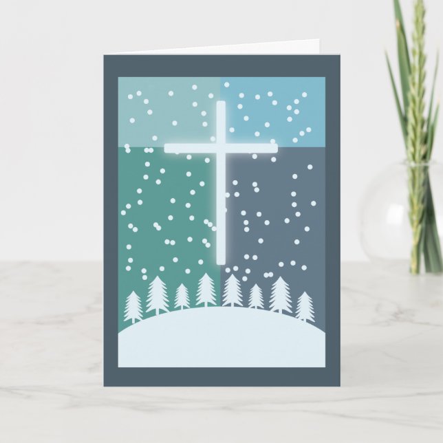 Cartes Pour Fêtes Annuelles Croix de Noël (Devant)