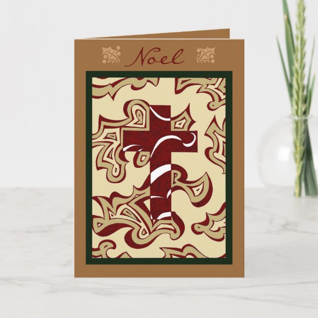 Cartes Pour Fêtes Annuelles Croix de Noël (Devant)