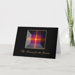 Cartes Pour Fêtes Annuelles Croix de Noël chrétienne
