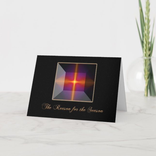 Cartes Pour Fêtes Annuelles Croix de Noël chrétienne (Devant)