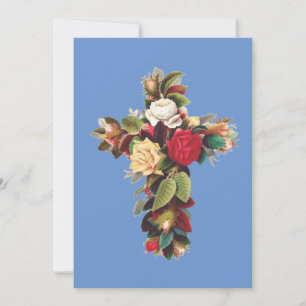 Cartes Pour Fêtes Annuelles Croix de roses Le symbole de la croix de rose rosi