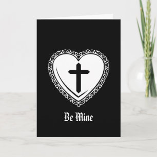 Cartes Pour Fêtes Annuelles Croix du coeur gothique Valentine