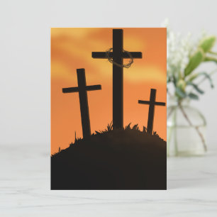 Cartes Pour Fêtes Annuelles Croix Et Couronne - Pâques