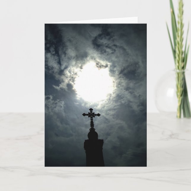 Cartes Pour Fêtes Annuelles Croix gothique de Pâques (Devant)
