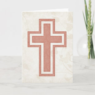 Cartes Pour Fêtes Annuelles Croix rose 3 Blank Christian Grey Card
