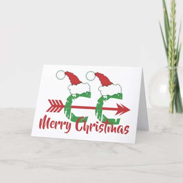 Cartes Pour Fêtes Annuelles Cross Country © Christmas Funny (Devant)