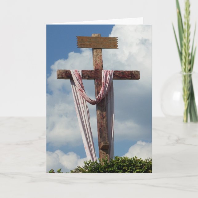 Cartes Pour Fêtes Annuelles Cross Risen As He Said (Devant)