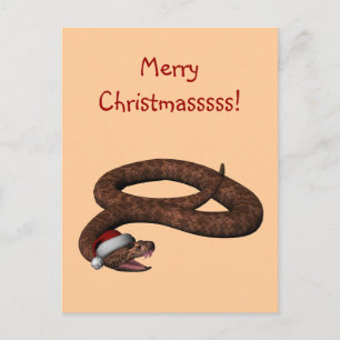 Cartes Pour Fêtes Annuelles Crotale Avec Le Chapeau Du Père Noël