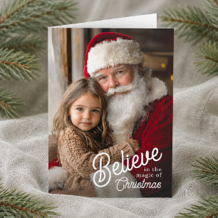 Cartes Pour Fêtes Annuelles Croyez à la magie de Noël Photo complète