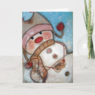 Cartes Pour Fêtes Annuelles Croyez aux bonhommes de neige
