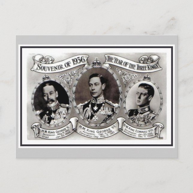 Cartes Pour Fêtes Annuelles Cru 1936 l'année des trois rois (Devant)