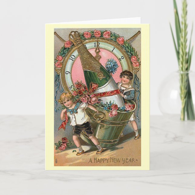 Cartes Pour Fêtes Annuelles Cru de "bonne année" (Devant)
