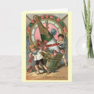 Cartes Pour Fêtes Annuelles Cru de "bonne année"