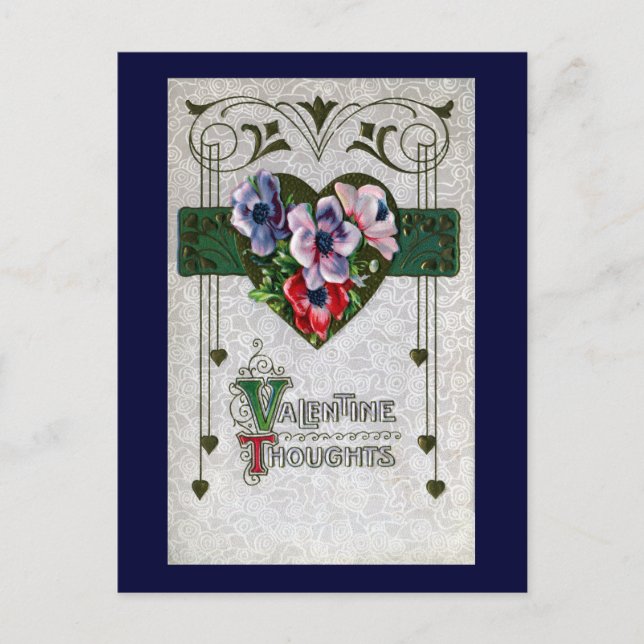 Cartes Pour Fêtes Annuelles Cru Valentine d'anémones (Devant)