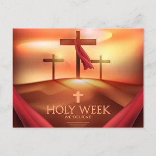 Cartes Pour Fêtes Annuelles Crucifix de la Semaine Sainte 