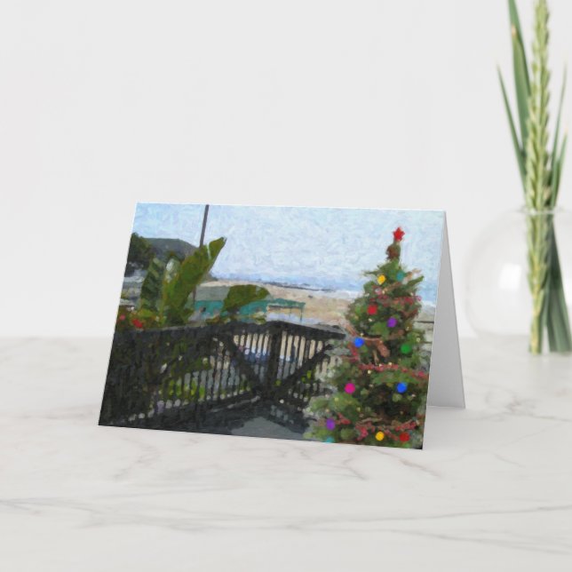 Cartes Pour Fêtes Annuelles Crystal Cove Holiday Beach View (Devant)