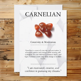 Cartes Pour Fêtes Annuelles Crystal Signification Card - Carnelian