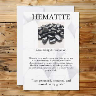 Cartes Pour Fêtes Annuelles Crystal Signification Card - Hematite