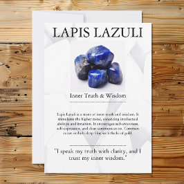 Cartes Pour Fêtes Annuelles Crystal Signification Card - Lapis Lazuli