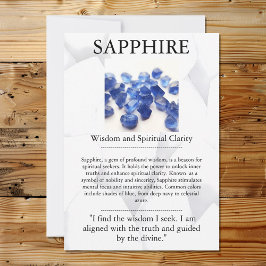 Cartes Pour Fêtes Annuelles Crystal Signification Card - Sapphire