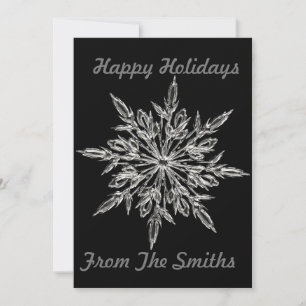 CARTES POUR FÊTES ANNUELLES CRYSTAL SNOWFLAKE PERSONNALISÉ
